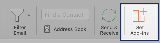Button Get Add-ins im Menüband von Outlook