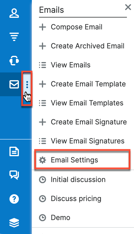 SugarCRM: die Liste der Outgoing Email Accounts