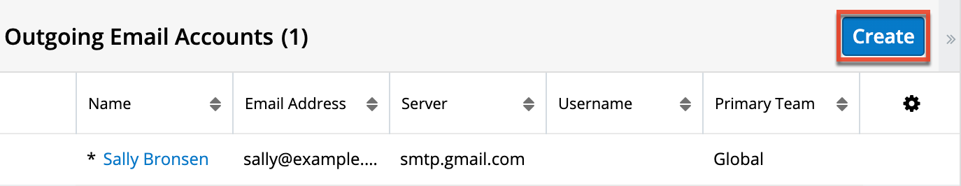 SugarCRM: neues E-Mail-Konto anlegen