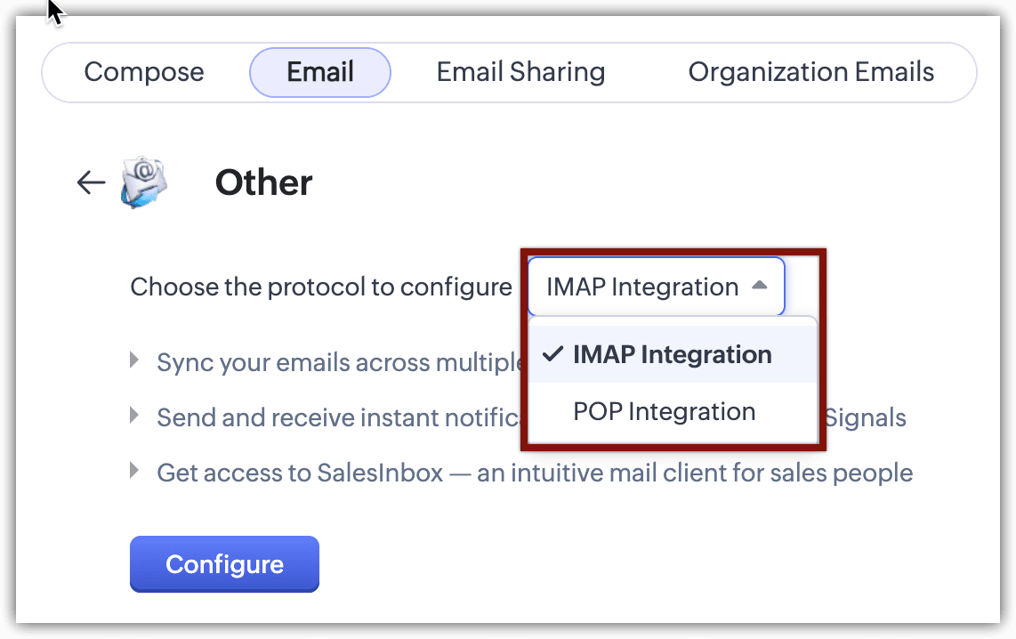 Zoho CRM: Ansicht „Other